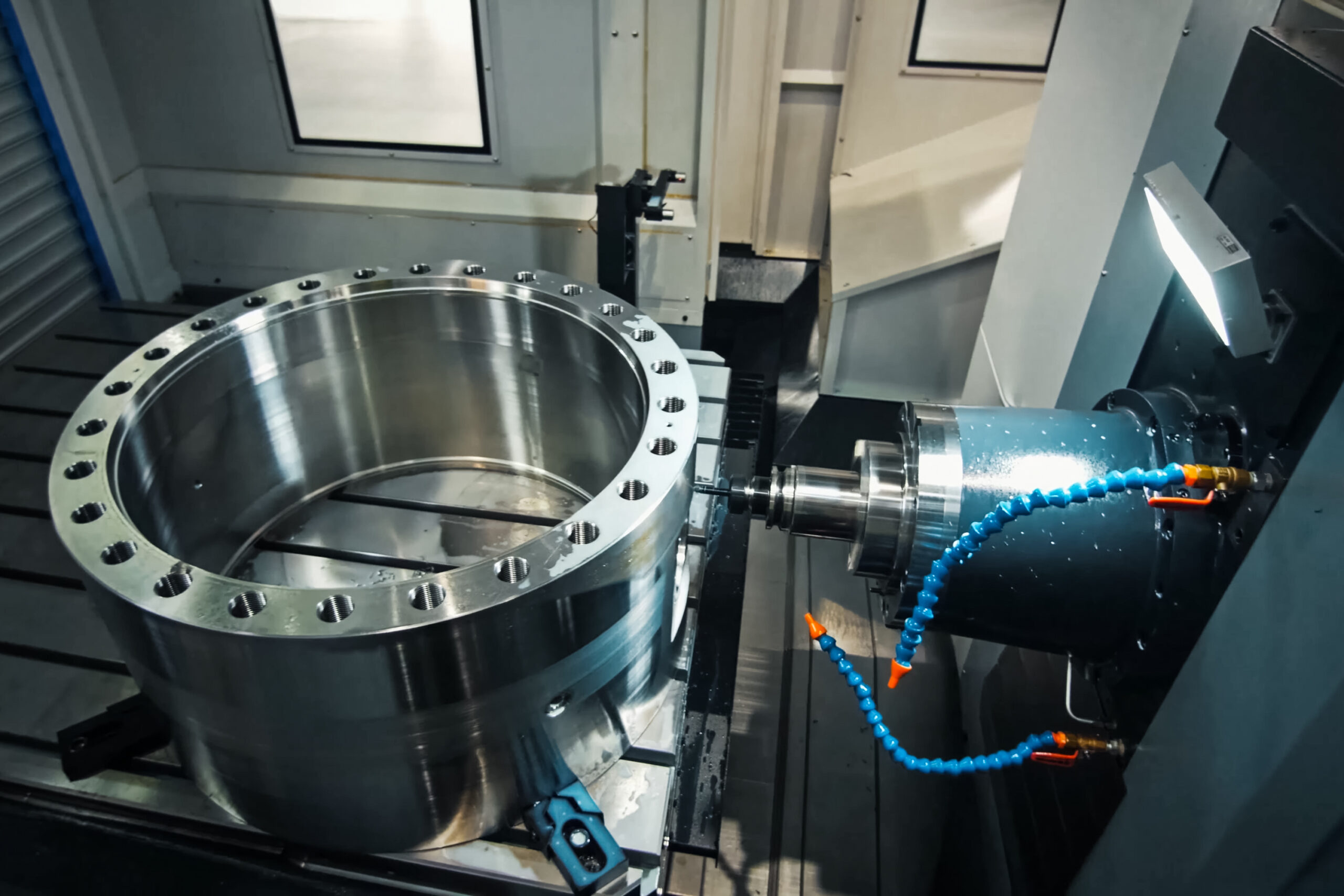 Cutting welding parts out of the sheet of steel. Manufacturing plant